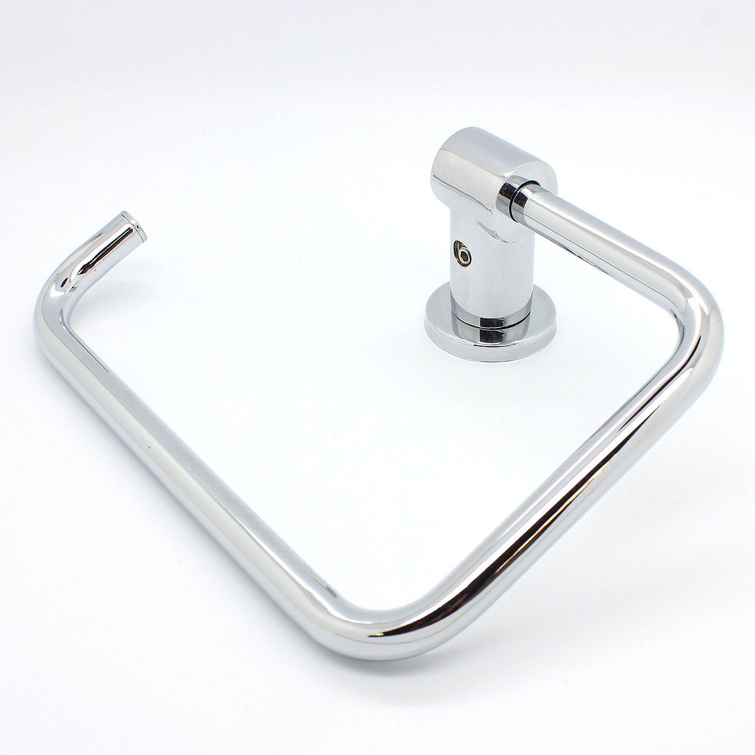Wall Mounted Toilet Roll Holder Square Design Chrome Bathroom Accessory